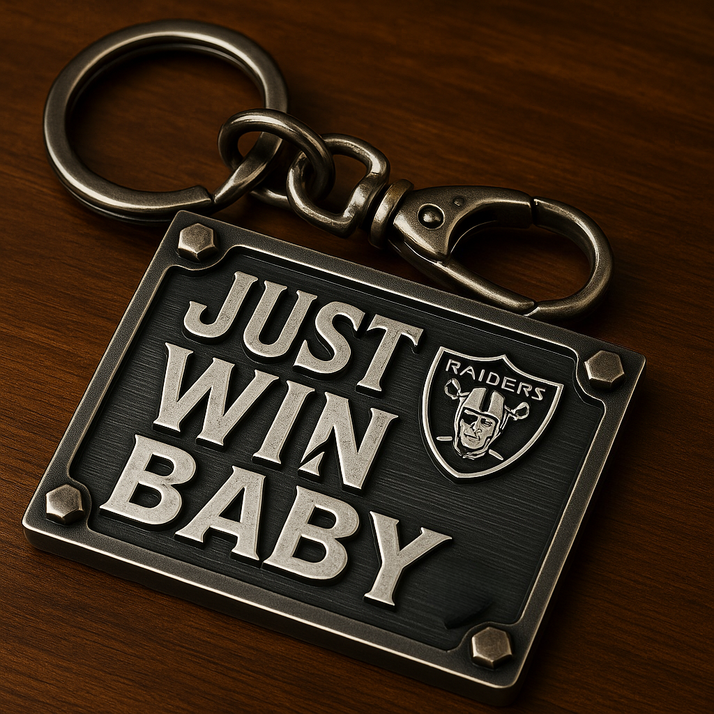 Just Win Baby – Las Vegas Raiders Rivet Keychain