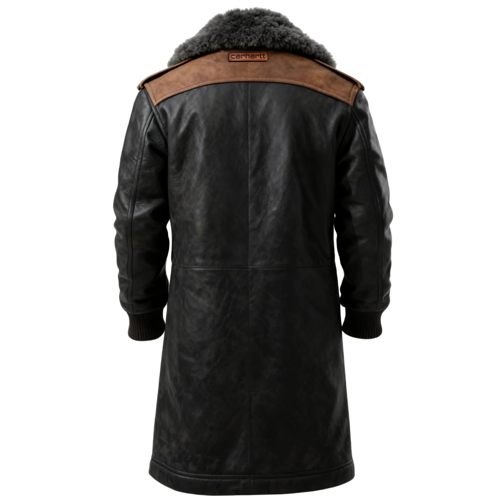 Winter Essential Longline Aviator Jacket with Detachable Fur Collar