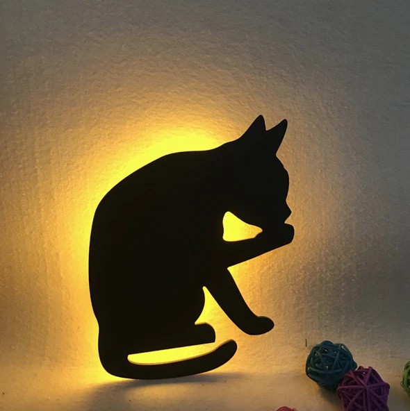 (SUMMER HOT SALE- Save 50% OFF) LED Light and Sound Control Silhouette Night Light - Battery or USB Powered