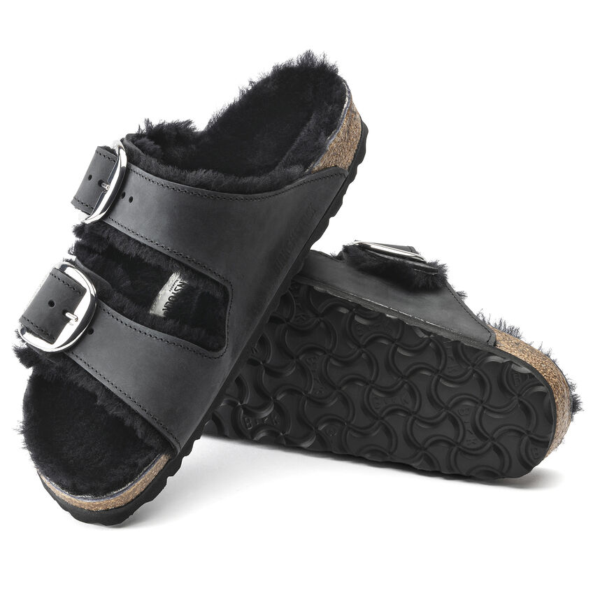 Arizona Big Buckle Shearling Oiled Leather B-13268