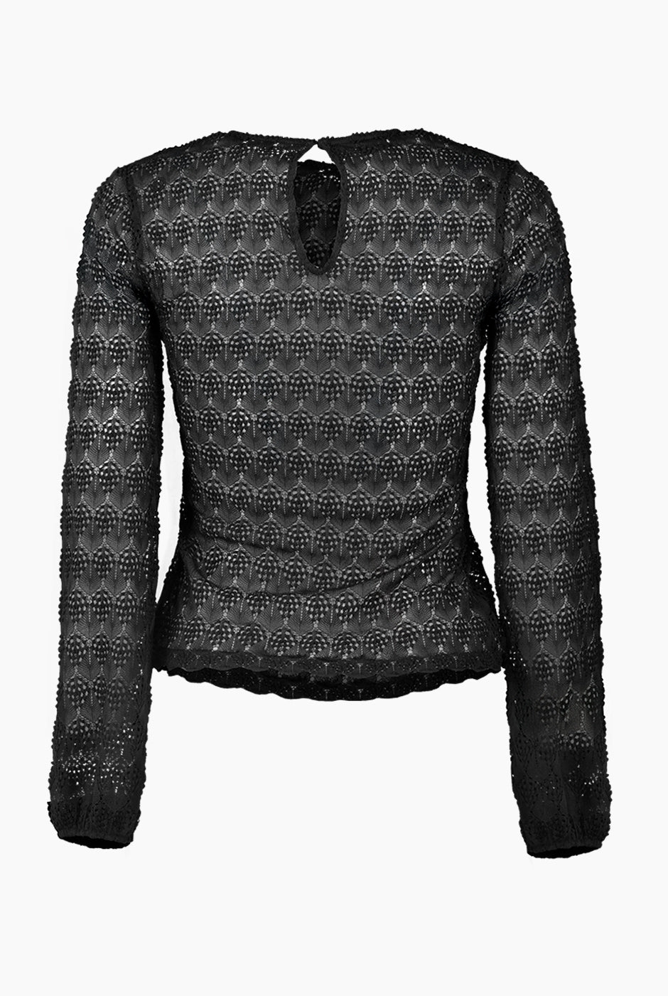 Blusa recta de manga larga marino