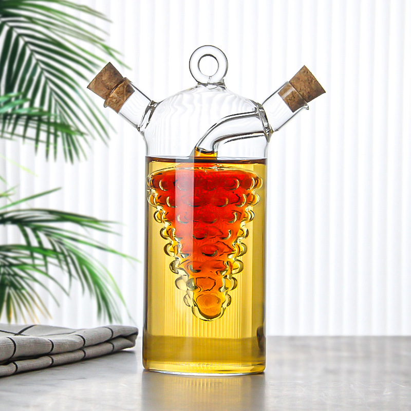 2 in 1 Olive Oil and Vinegar Dispenser Cruet Bottles