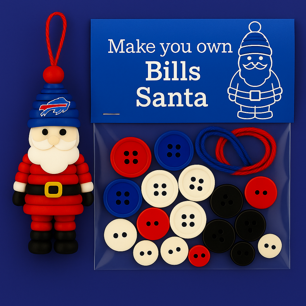Buffalo Bills DIY Button Ornament Kits