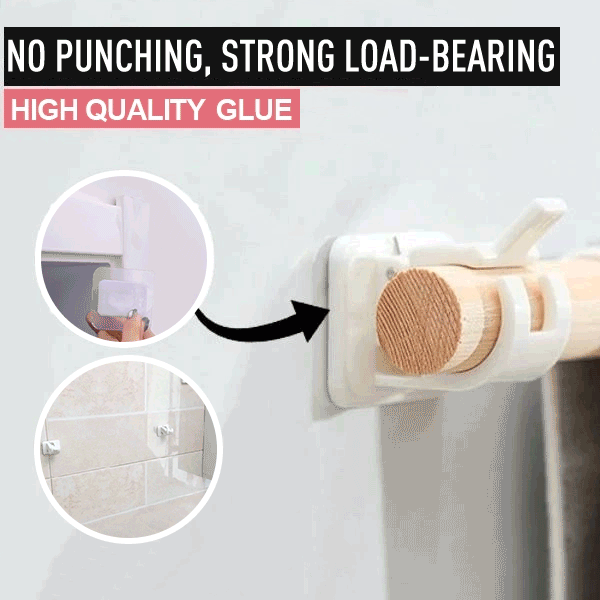 (🔥Hot Sale - 49% OFF)Nail-free Adjustable Rod Bracket Holders(Set of 2)