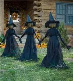 🔥HOT SALE 👻Happy Halloween👻Lighted Halloween Witch Decoration Set