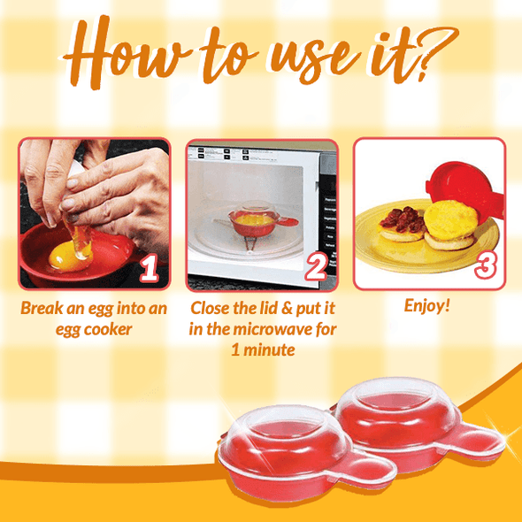 (🔥Last Day Promotion-SAVE 50% OFF)🍳EggWich Microwave Egg Cooker-BUY 1 GET 1 FREE