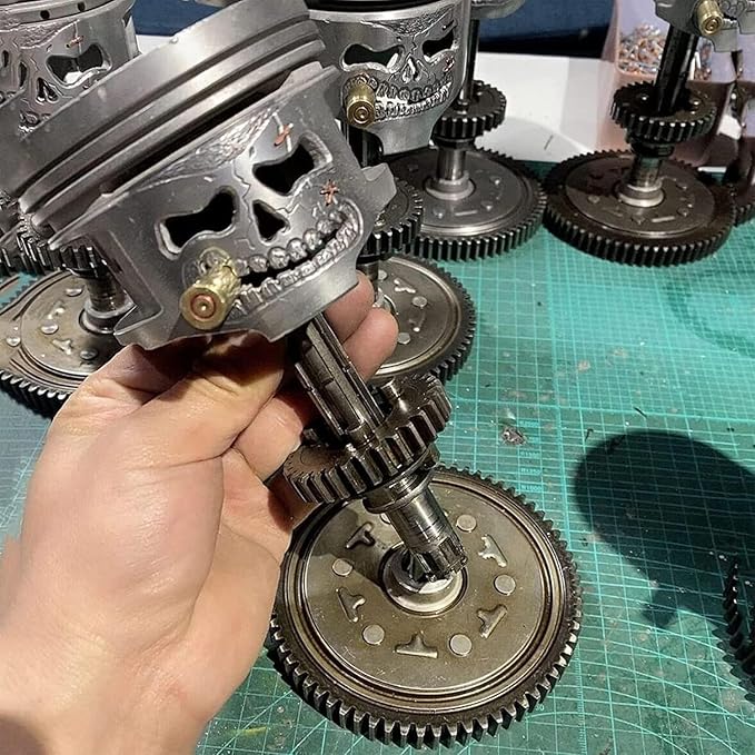 🔥Buy More Save More🔥Gothic Handmade Piston Skull Sculpture Ornaments(recycling/scrap metal)