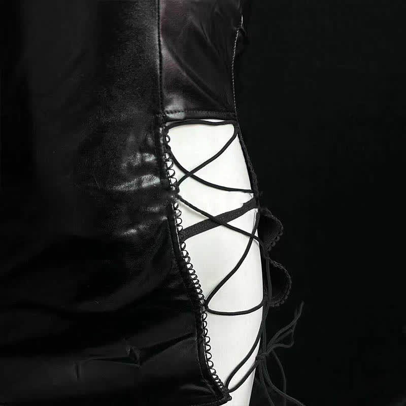 Sexy See-through Lace-up Lingerie Dress