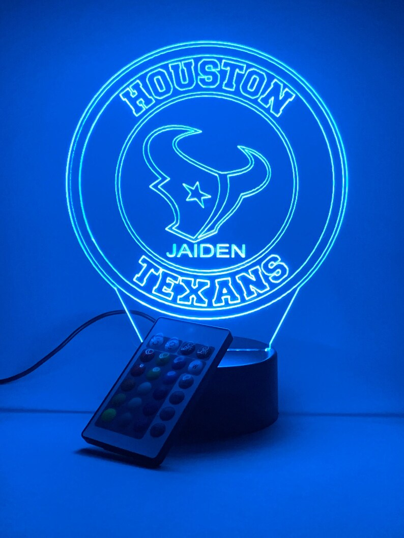 HOUSTON TEXANS 3D LAMP PERSONALIZED