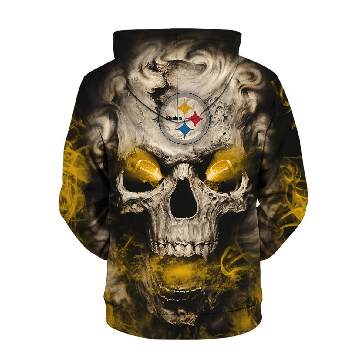 STEELERS 3D HOODIE SKULL 07