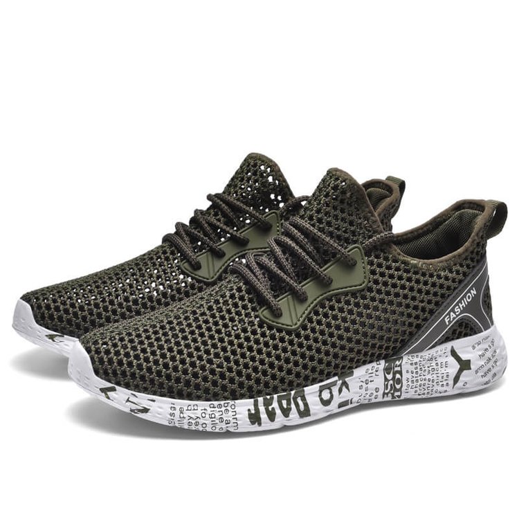 Men's Summer Graffiti Cutout Sneakers