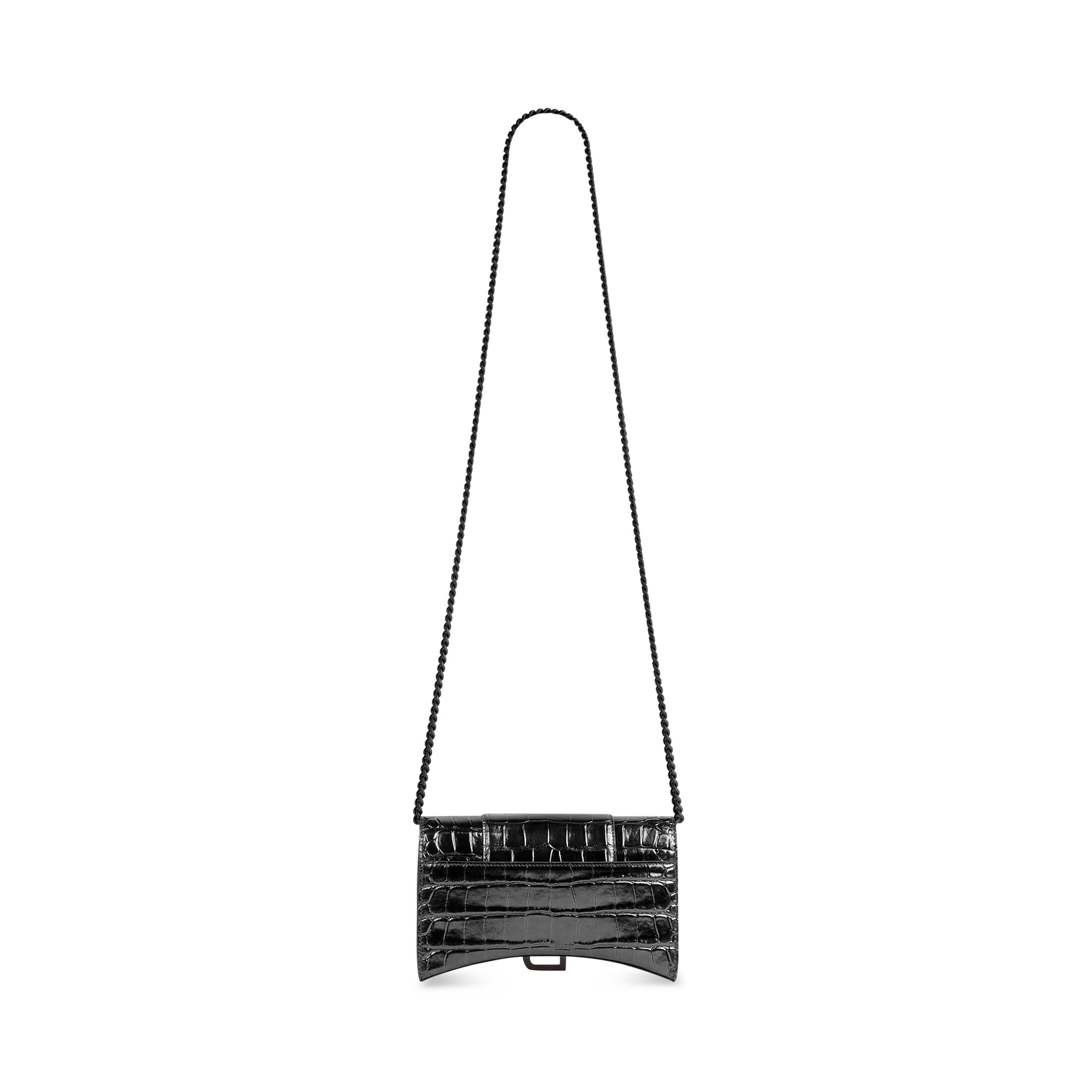 BALENCIAGA HOURGLASS EMBOSSED CHAIN ​​WALLET