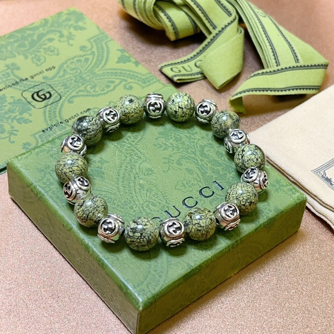 Gucci Natural Stone Herba Rosmarine Bracelet