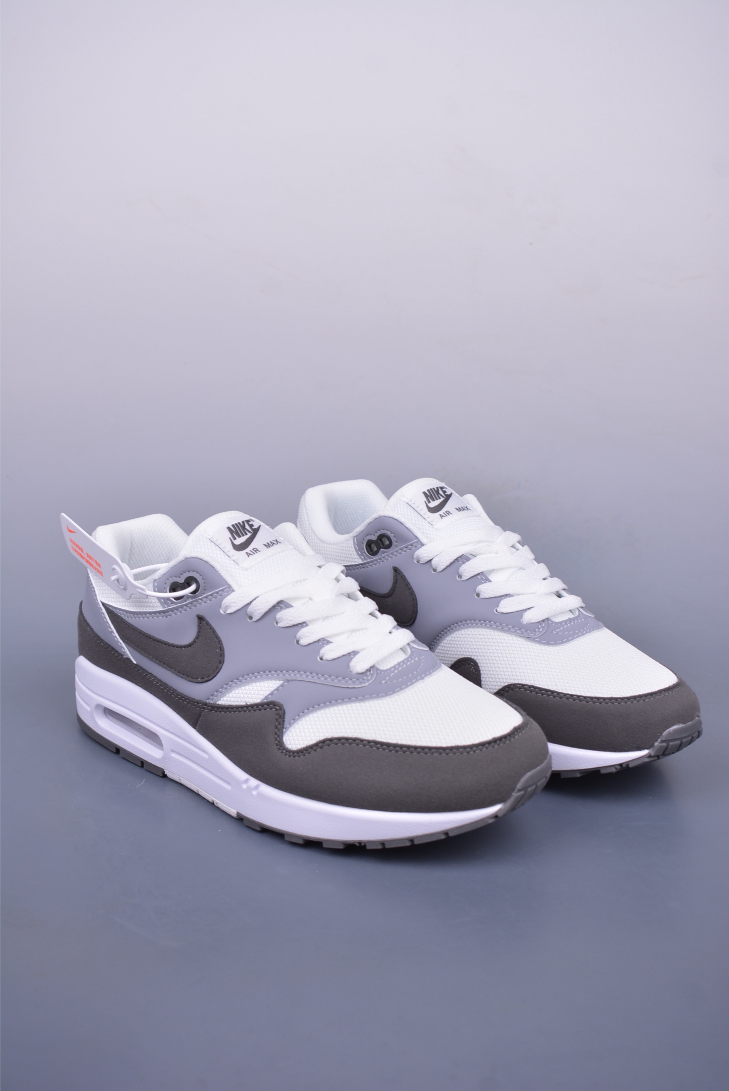 Nike Air Max 1 87 original series running shoes white gray dark gray HM9936-001