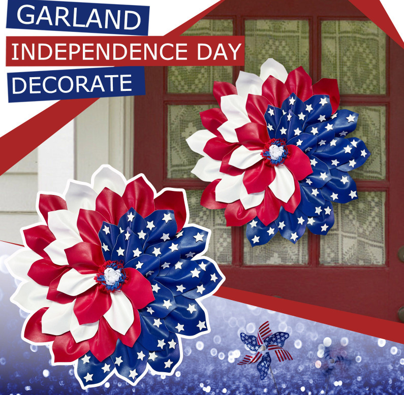 🔥[SAVE 50% OFF]--16inch/40cm American Flag Wreath-BUY 2 GET 10% OFF & FREE SHIPPING