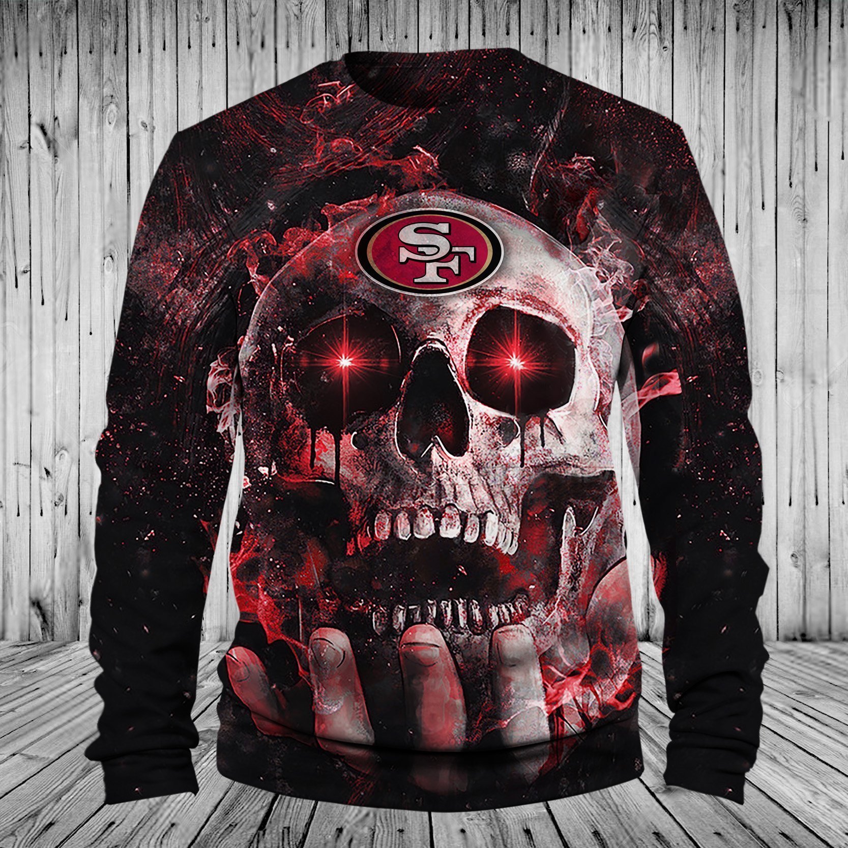49ERS HOODIE 3D SKULL 69