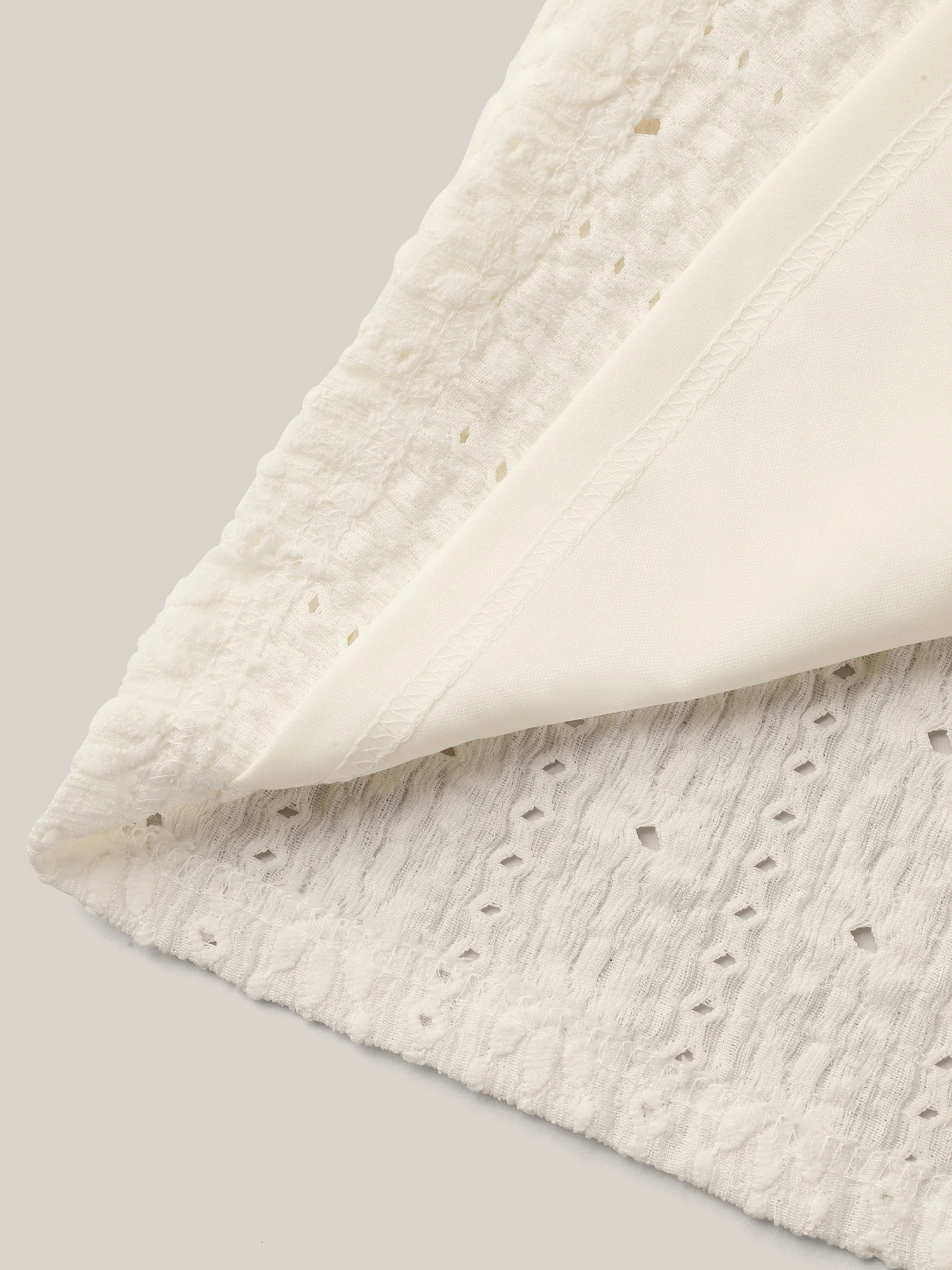 Textured Pleated Split Neck T-Shirt