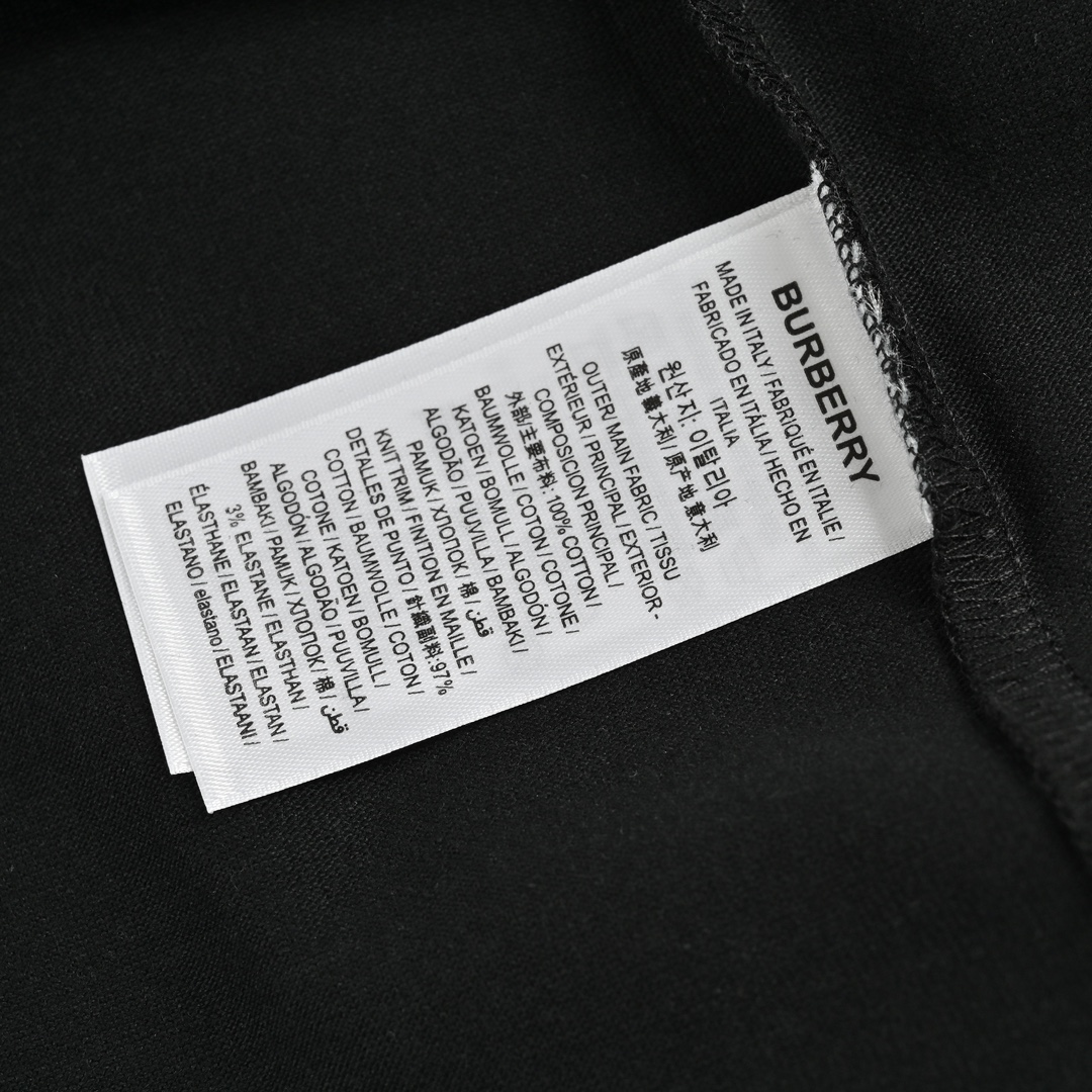 Burberry 24ss Warhorse Laminating Hole Splicing Patches Embroidered Short Sleeve