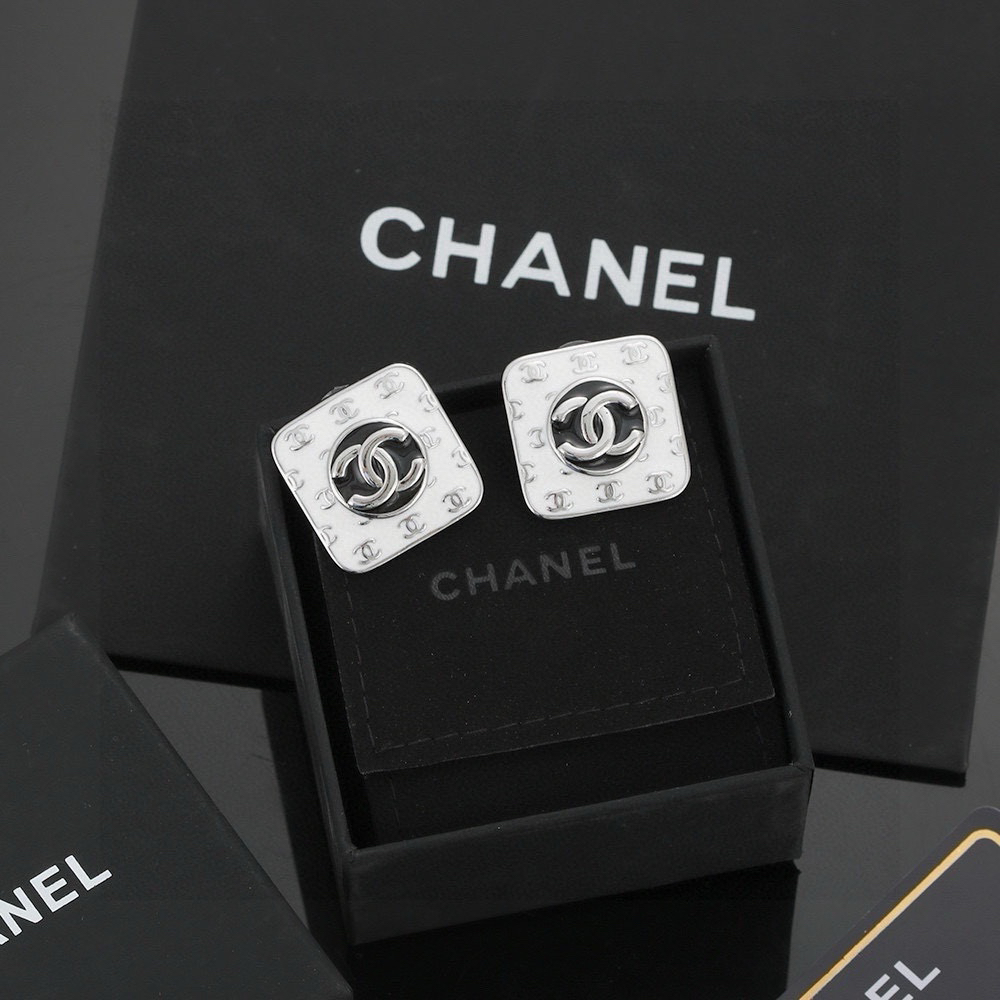 Chanel Square Stud Earrings