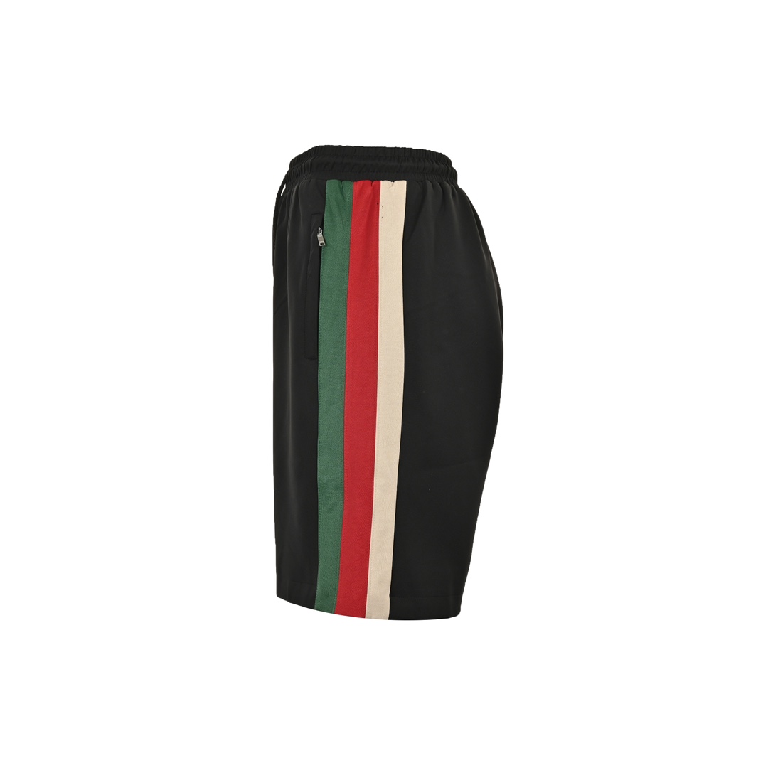 Gucci tricolor stripe pocket logo shorts