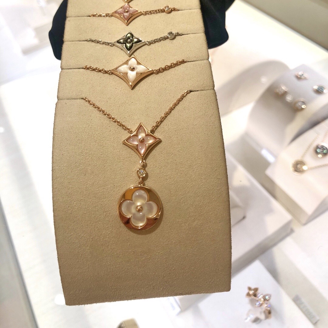Louis Vuitton COLOR BLOSSOM BB Gold Agate Necklace