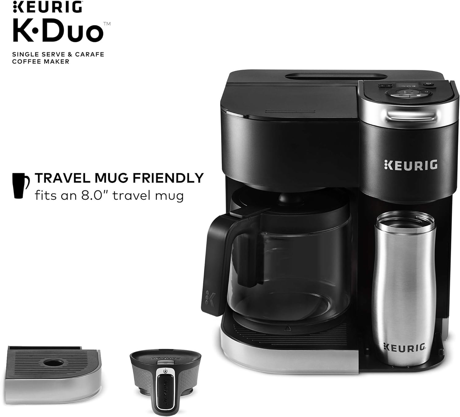 Keurig K-Duo Single Serve K-Cup Pod & Carafe Coffee Maker. Black