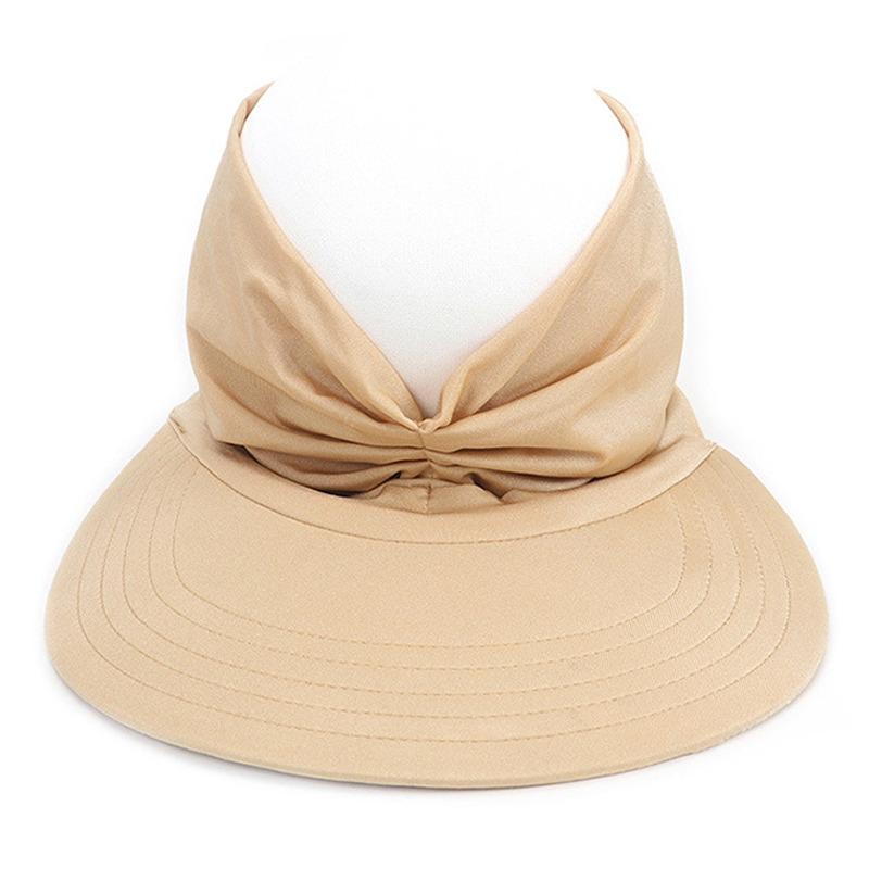 2022 Summer women's sun hat, women's anti-ultraviolet elastic top hat, ponytail hat, sun hat, beach hat