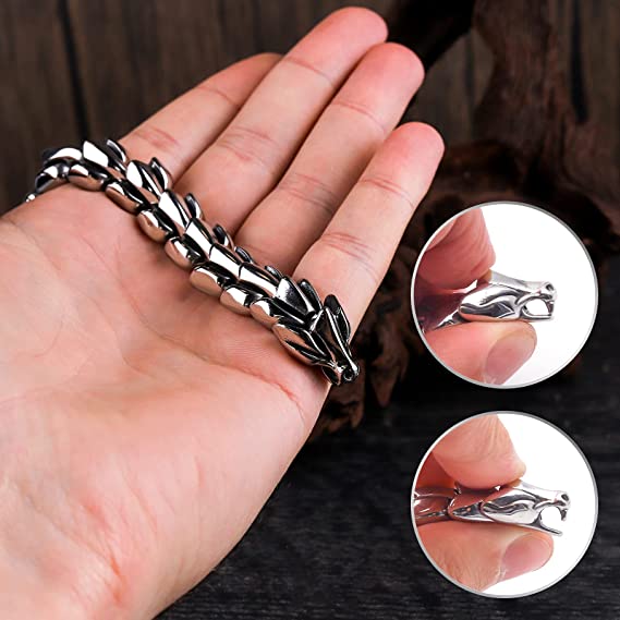 (🔥Last Day Promotion-SAVE 50% OFF)-JORMUNGANDR SCALE BRACELET -STAINLESS STEEL With Exquisite Packaging Box-BUY 2 GET 10% OFF & FREE SHIPPING
