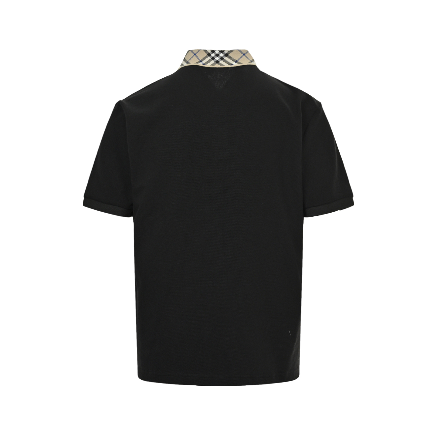 Burberry 25ss check lapel warhorse embroidered Polo short sleeve