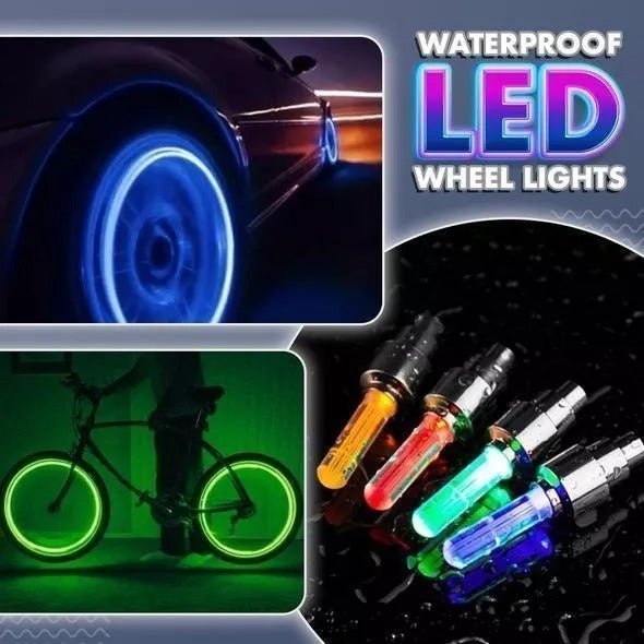 (🔥Last Day Promotion-SAVE 65% OFF)Motion Activated LED Wheel Lights Suitable for Cars, Motorcycles, Bicycles(4 PCS/Set)-BUY 5 GET 5 FREE & FREE SHIPPING