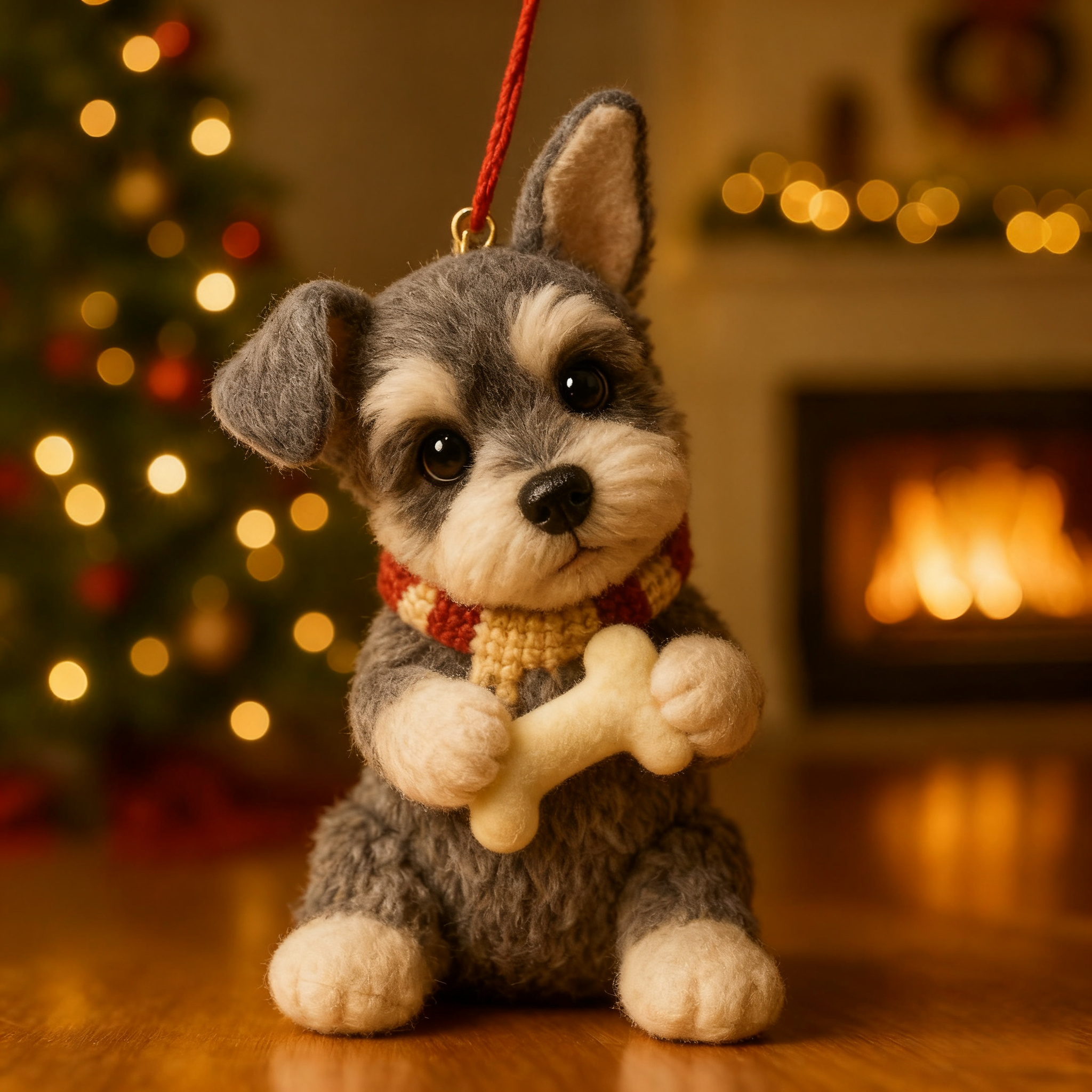 Schnauzer Heart Ornament