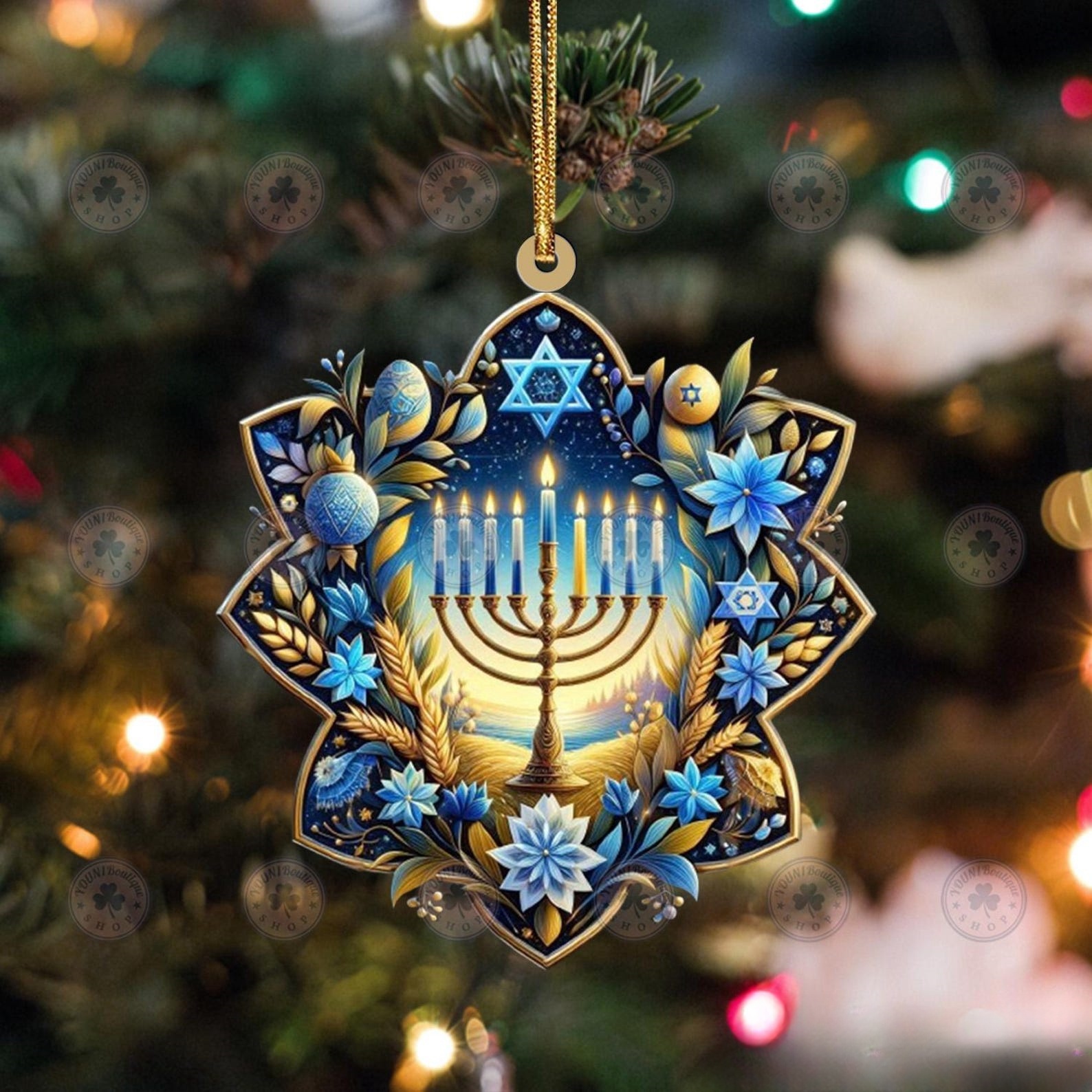 Hanukkah Christmas Ornament