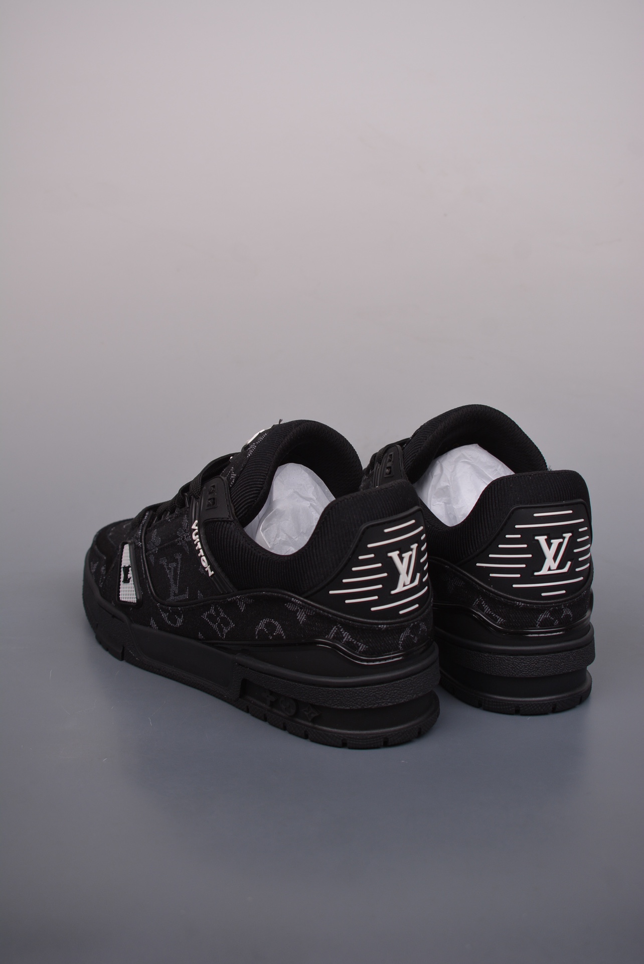 Louis Vuitton Trainer Sneaker Low Denim Black 1AD6DX