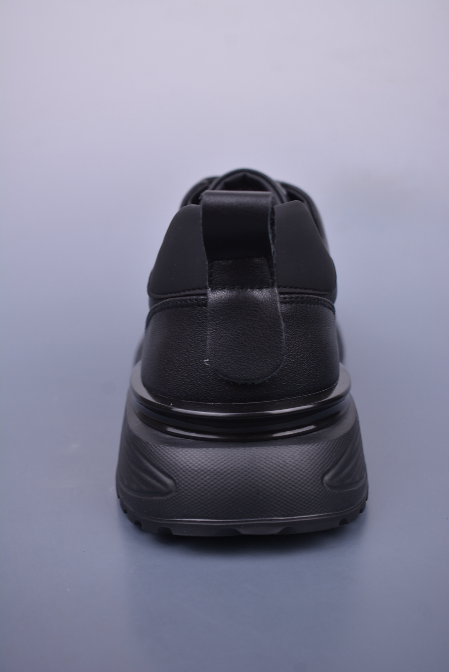 Prada triangle series platform sneakers all black 3D936M