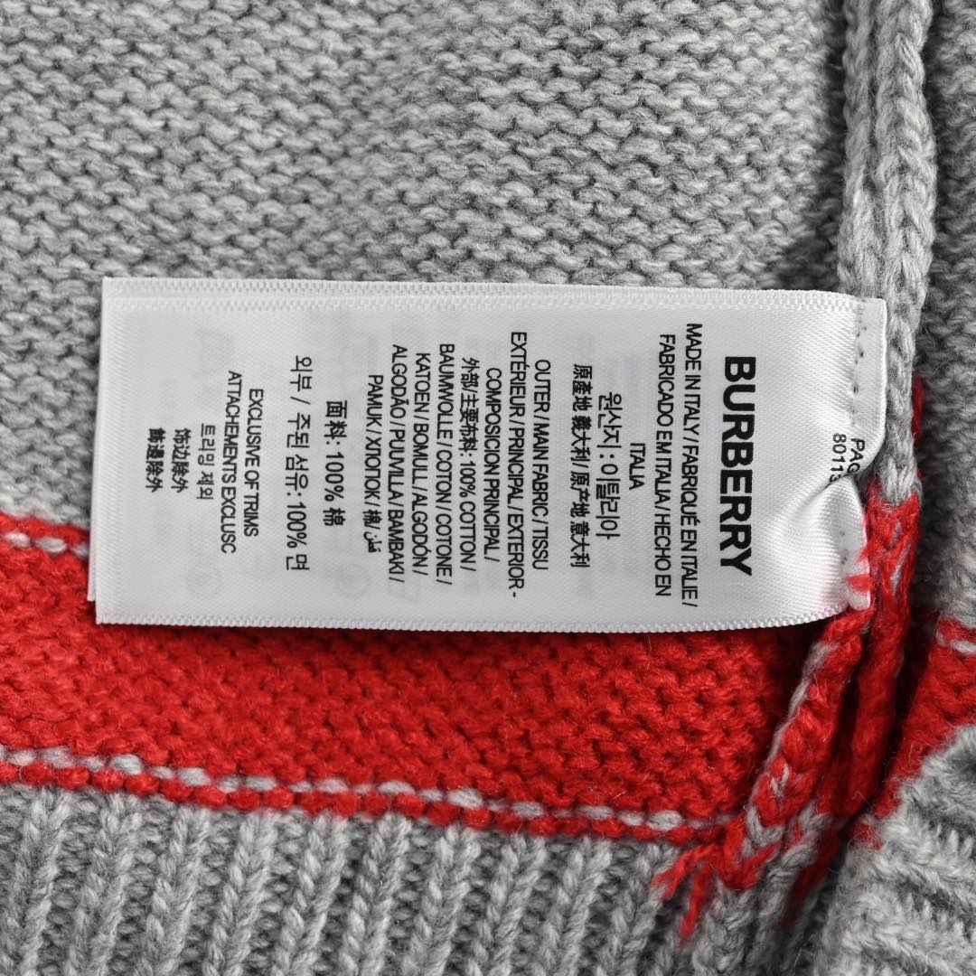 Burberry 24Fw Intarsia Collaboration Wool Cardigan