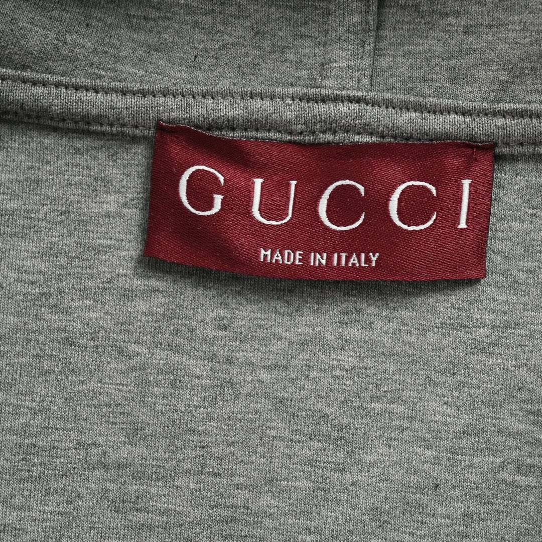 Gucci 24Fw small logo zip-up hooded sweatshirt jacket