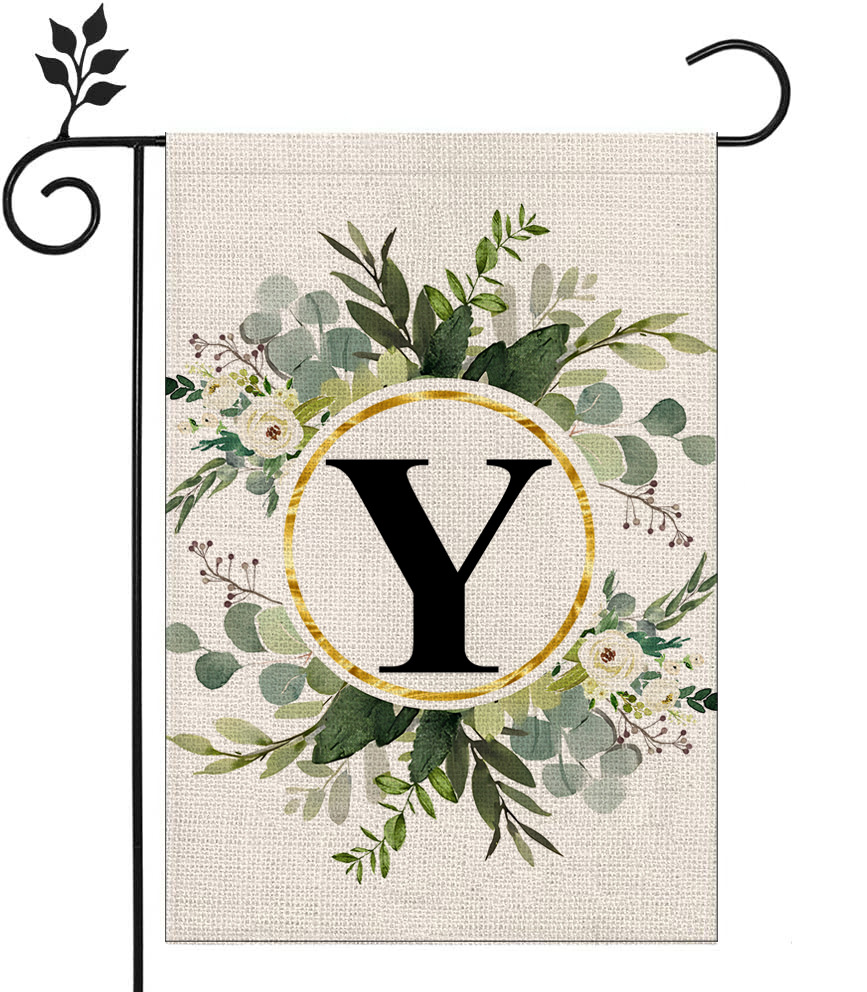 🔥Last Day Promotion-[SAVE 50% OFF]--Monogram Initial Letter Garden Flag-Family Last Name--BUY 3 GET 15% OFF & FREE SHIPPING