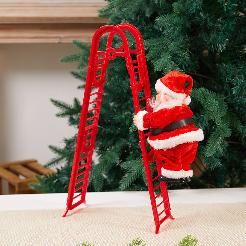 🔥Electric Climbing Santa Musical Toy - (Santa is coming to town - 🎁🌲are you ready for the magic?)