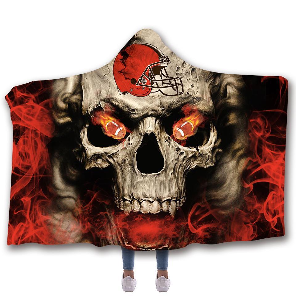 CLEVELAND BROWNS CLASSIC 3D HOODED BLANKET