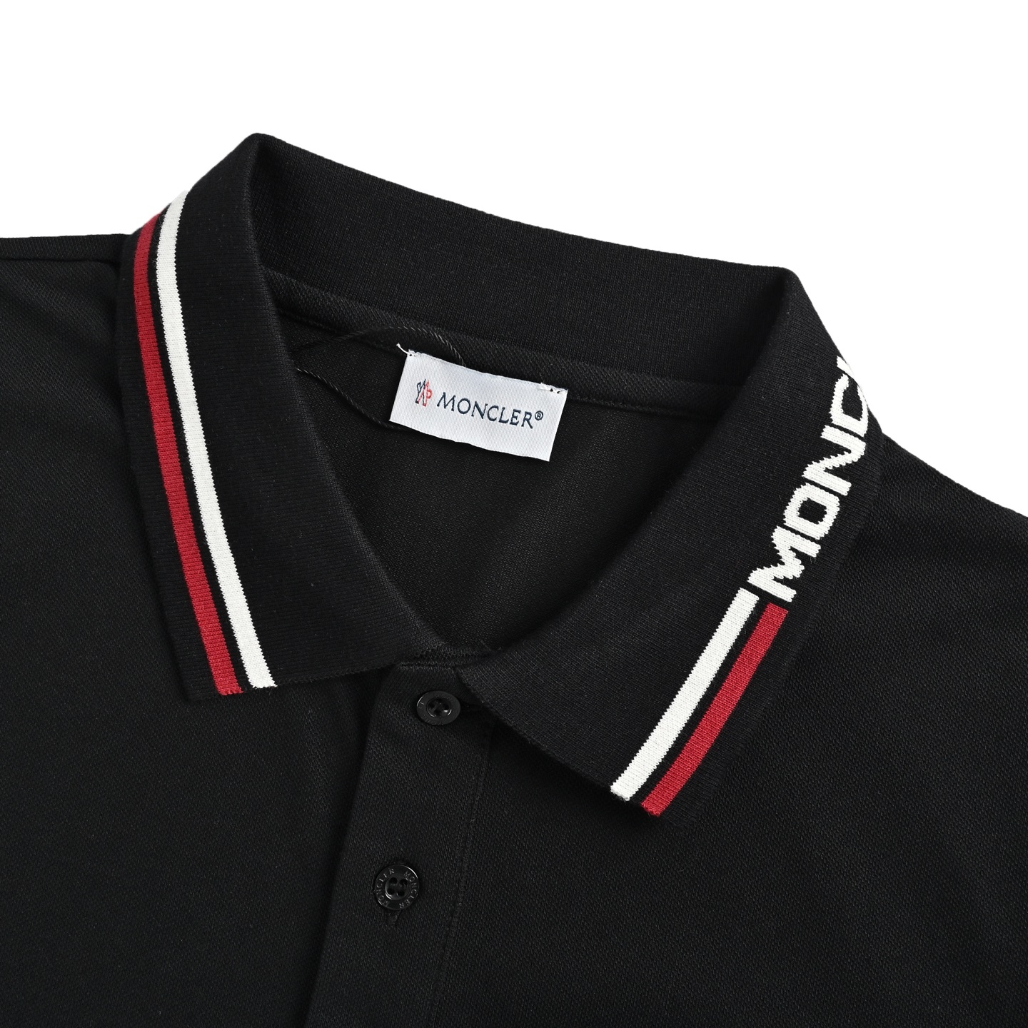 Moncler 25ss embroidered logo polo short sleeve
