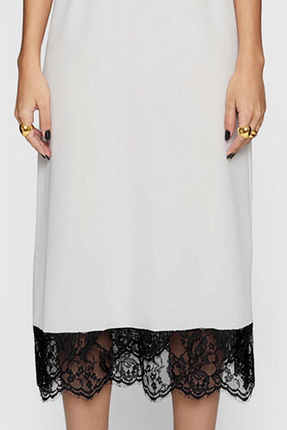 Black And White Suspender Sleeveless Dress