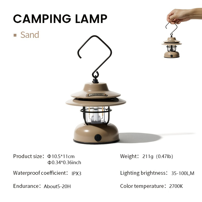 MOBI GARDEN Star Wishes Retro Camp Lights, Outdoor Lamp