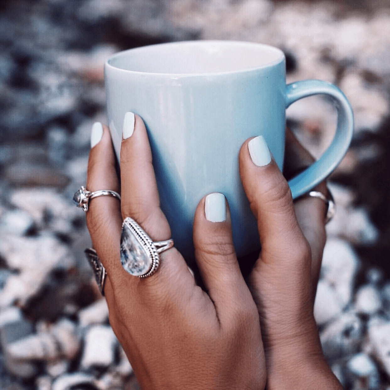 Handmade vintage boho moonstone ring - Buy 2 Free Shipping