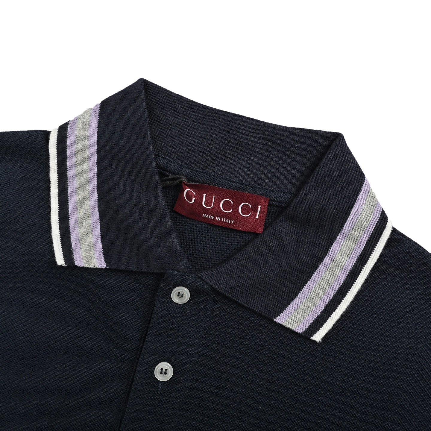 Gucci 24ss G letter embroidery color block collar Polo short sleeve