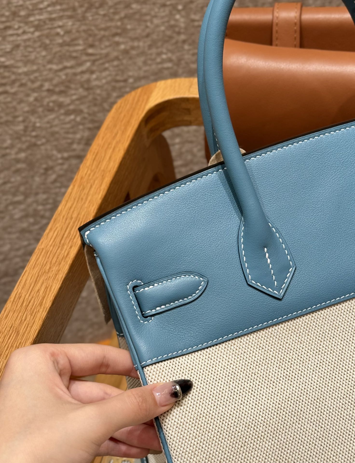 Hermes Birkin 75Bleu Jean (Handmade to order)