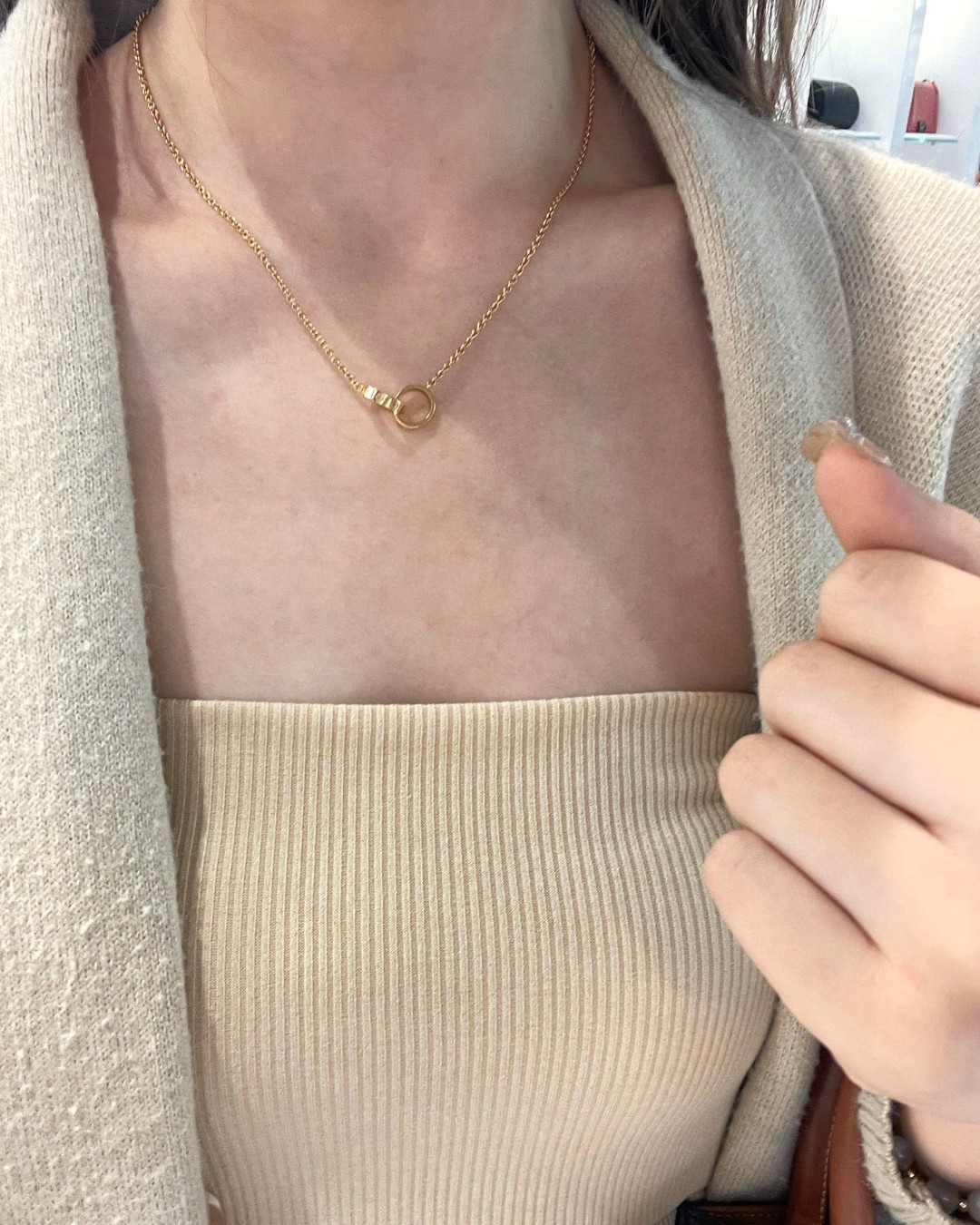 Cartier Classic Diamond-Free Double Ring Necklace