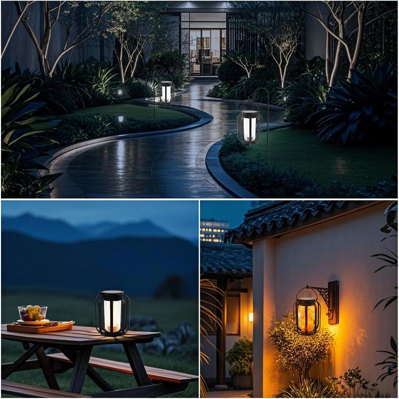 💥ON SALE💥Upgraded Solar/Rechargeable lantern outdoor light with base