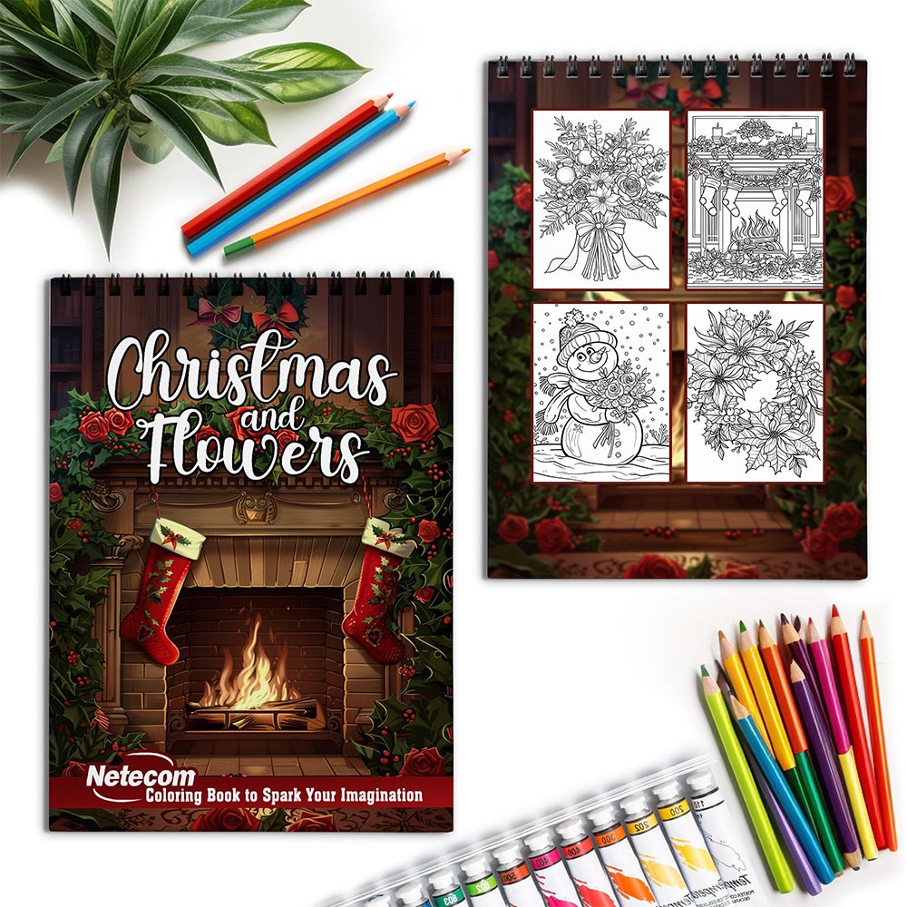 🎄CHRISTMAS ON SALE🔥Christmas Spiral Coloring Book