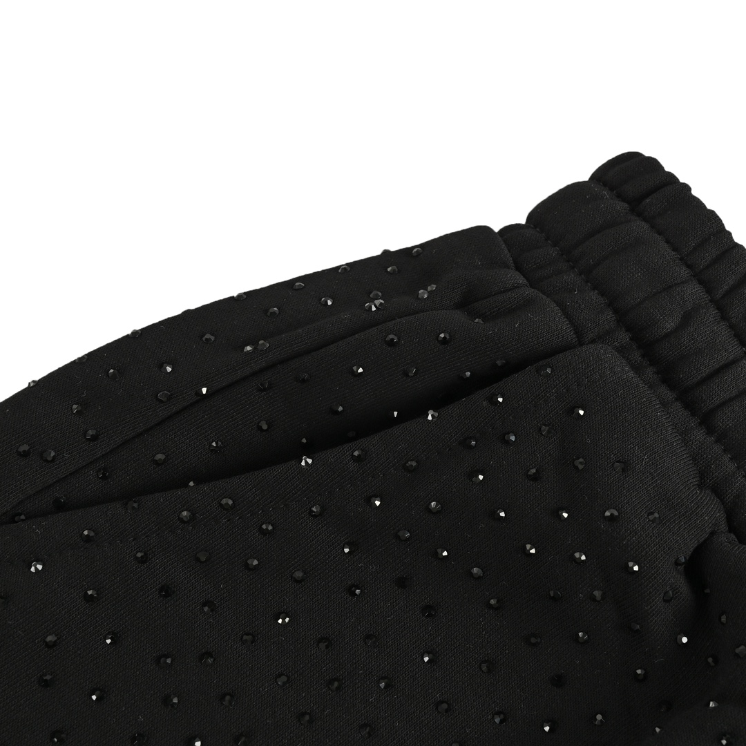 Balenciaga 24ss star-studded rhinestone shorts