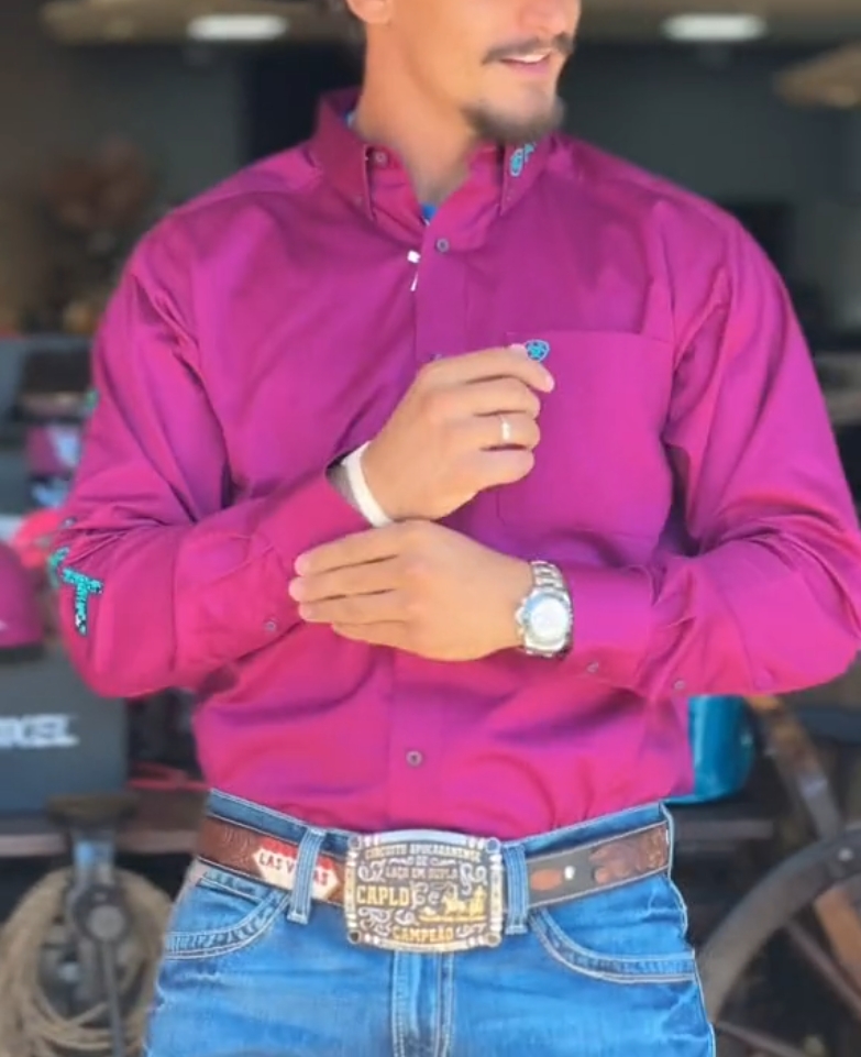 Men's Casual Retro Solid Color Long Sleeve Shirt